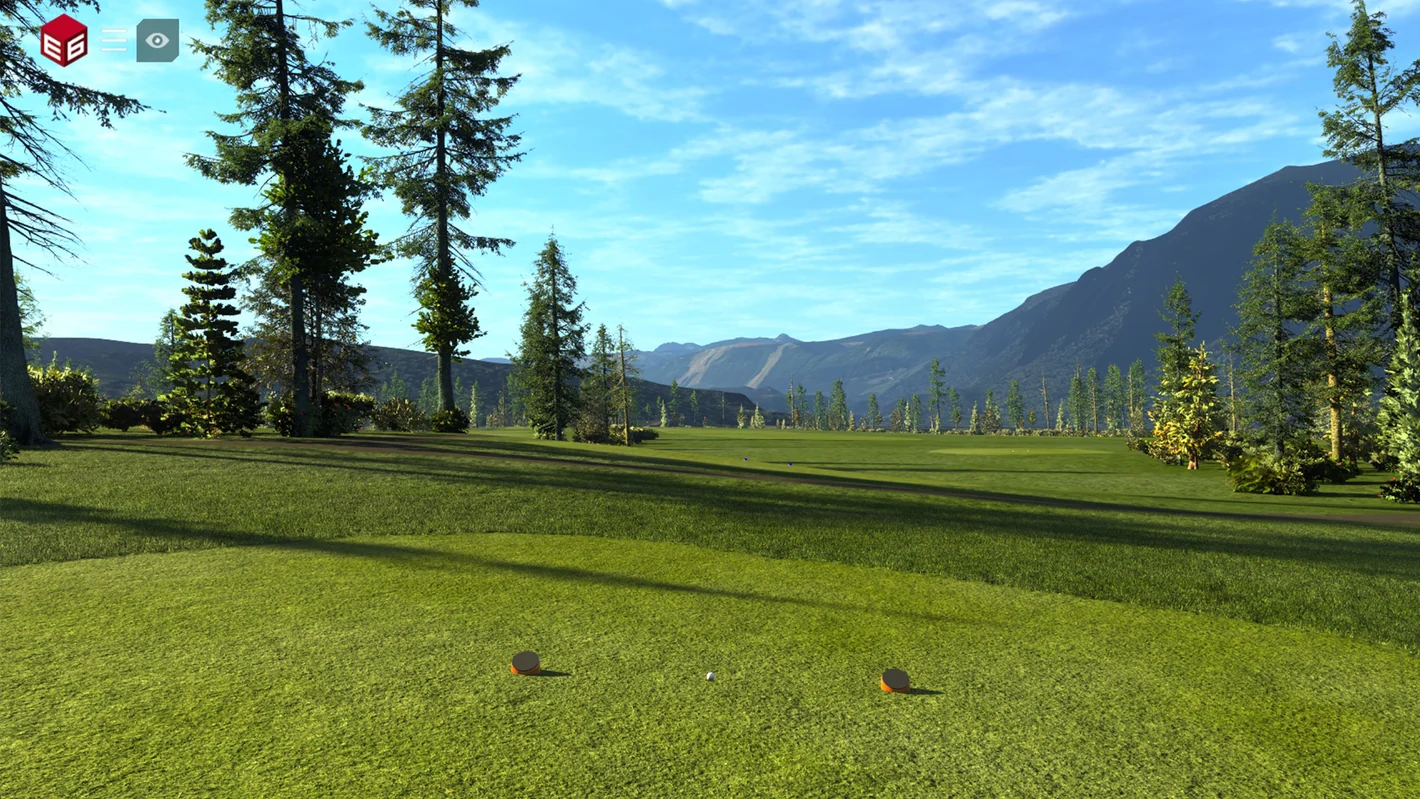 Golf course scene from the official TruGolf website